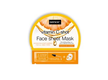 SENCE GEZICHT SHEET MASK VITAMIN C 20ML + SERUM SHOT 5ML