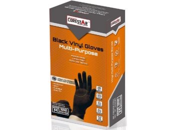 CORESTAR ZWARTE VINYL HANDSCHOENEN 100 STUKS MAAT LARGE