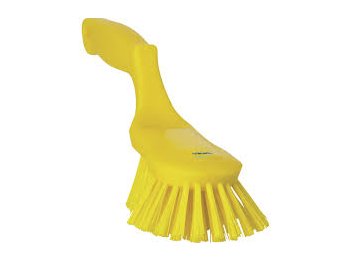 VIKAN HANDBORSTEL ERGO HARD GEEL 70X65X325 MM - NIET-GESPLITTE VEZELS