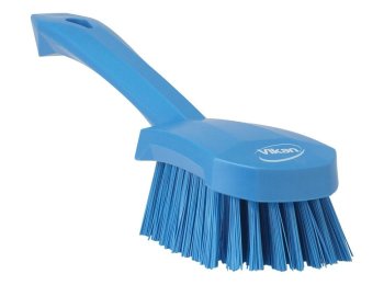 VIKAN HANDBORSTEL KORTE STEEL HARD BLAUW