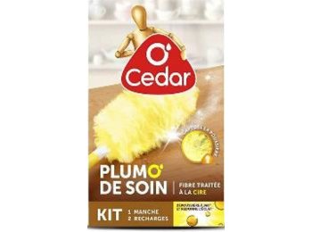 O'CEDAR STOFFER PLUMEAU DE SOIN KIT 1 MANCHE 2 RECHARGES