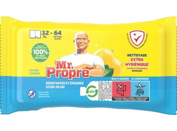 MR PROPRE REINIGINGSDOEKEN CITROEN 32 XL DOEKEN = 64 KLEINE DOEKJES