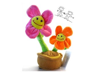 PLUCHE 2 BLOEMEN