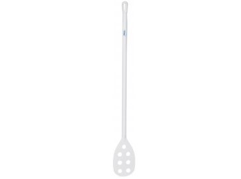SPATEL VIKAN GEPERFOREERD POLYPROP WIT LANGE STEEL 120X3,5 CM BLAD 160X300 MM