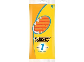 BIC WEGWERPSCHEERMESJES 1-MES SENSITIVE 5 STUKS