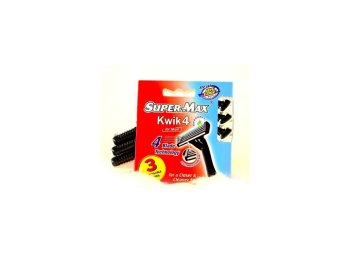 SUPERMAX SCHEERMESJES VOOR MANNEN 3 ST KWIK 4