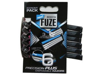 BODY-X FUZE WEGWERPBARE SCHEERMESJES 6ST TRIPLE BLADES