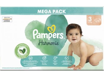 PAMPERS HARMONIE LUIERS MEGA PACK 90 STUKS MAAT 3 (6-10KG)