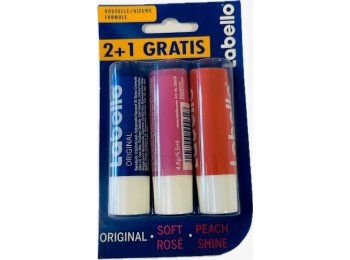 LABELLO ORIGINAL SOFT PEACH 5,5ML 2+1 GRATIS