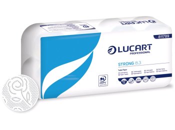 TOILETPAPIER STRONG LUCART 3-L 9 X 8 ROLLEN 250 VEL (811789)