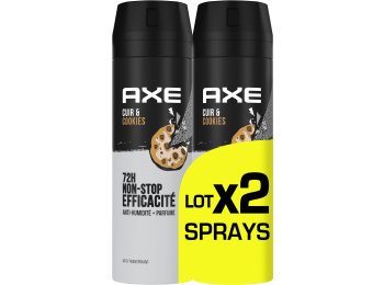 AXE DEODORANT LOT DE 2 X 200ML CUIR & COOKIES