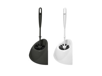 WC SET DRIEHOEK CRYSTAL WIT/ZWART