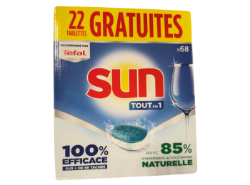 SUN VAATWASTABLETTEN TOUT EN 1 REGULAR 68 TABS