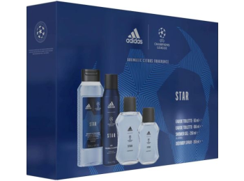 ADIDAS GIFTSET UEFA STAR EDT 50ML + EDT 100ML + DOUCHE 250ML + DEO 150ML