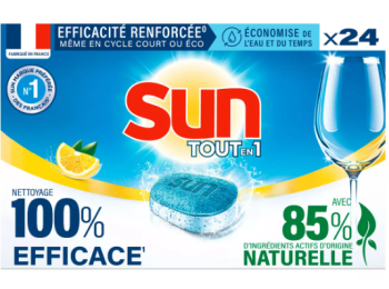 SUN VAATWASTABLETTEN TOUT EN 1 24ST CITRON