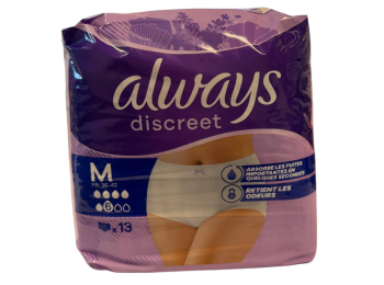ALWAYS DISCREET BROEKJES 13PCS MAAT M (36-42)