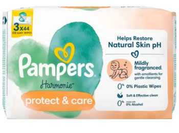 PAMPERS HARMONIE BABYDOEKJES 3X44PCS PROTECT & CARE
