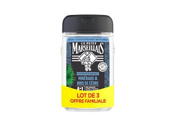 LE PETIT MARSEILLAIS DOUCHE 3X250ML MINEREAUX & BOIS DE CEDRE