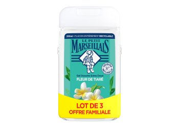 LE PETIT MARSEILLAIS DOUCHE 3X250ML FLEUR DE TIARE