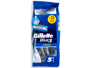 GILLETTE BLUE 3 DISPOSABLE RAZORS 5PCS SIMPLE