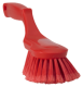 VIKAN ERGONOMISCHE HANDBORSTEL ROOD           70X65X325 MM - ZACHT POLYESTER