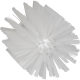 VIKAN PIJPENBORSTEL STEELVERBINDING WIT       DIAM. 103 X 160 MM HARD POLYESTER