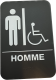 PLAQUE SIGNALETIQUE TOILETTES HOMME & HANDICAPES