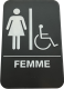 PLAQUE SIGNALETIQUE TOILETTES FEMMES & HANDICAPES 