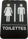 PLAQUE SIGNALETIQUE TOILETTES HOMME ET FEMME