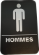 PLAQUE SIGNALETIQUE TOILETTES HOMME