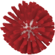 VIKAN WORMHUISBORSTEL ROOD ZACHT 120MM        D 135 MM - MEDIUM POLYESTER