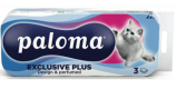 TOILETPAPIER PALOMA 3-L 9 X 10 ROLLEN   EXCLUSIVE PLUS DESIGNED & PERFUMED CARE