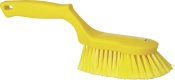 VIKAN ERGONOMISCHE HANDBORSTEL GEEL           70X65X325 MM - ZACHT POLYESTER