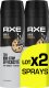 AXE DEODORANT LOT DE 2 X 200ML CUIR & COOKIES